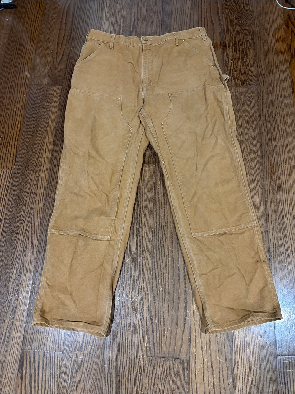 Vtg Men's Work Carhartt Duck Canvas work tan Pants 40x32